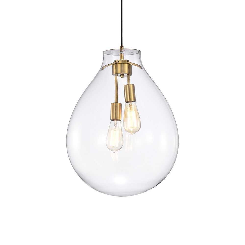 Lustre Pendente Skylight Tommy 3039 M E27 Bivolt Dourado/transparente Sky-3039tm - 2