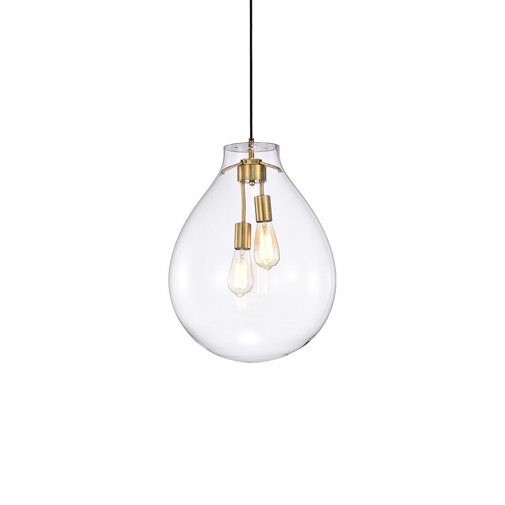 Lustre Pendente Skylight Tommy 3039 M E27 Bivolt Dourado/transparente Sky-3039tm