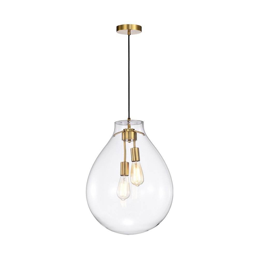 Lustre Pendente Skylight Tommy 3039 M E27 Bivolt Dourado/transparente Sky-3039tm - 3