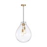 Lustre Pendente Skylight Tommy 3039 M E27 Bivolt Dourado/transparente Sky-3039tm - 3