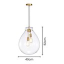 Ver imagem 4 de Lustre Pendente Skylight Tommy 3039 M E27 Bivolt Dourado/transparente Sky-3039tm