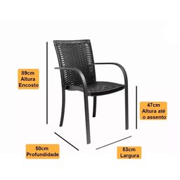 Kit Ascoli 8 Lugares Mesa Giratória Alumínio Fibra Sintética Trama Original - 5