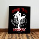 Ver imagem 6 de Kit 3 Quadro Decorativo Muay Thai Arte Marcial Sala Quarto 28x20cm