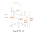 Ver imagem 4 de Cadeira Escritório Diretor Giratória em Couro com Relax Palermo Marrom/Caramelo