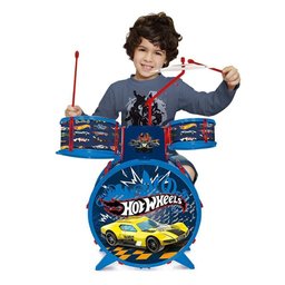 Bateria Infantil Radical com Banquinho - Hot Wheels - Fun - 4 Bateria Infantil Radical com Banquinho - Hot Wheels - Fun - 4