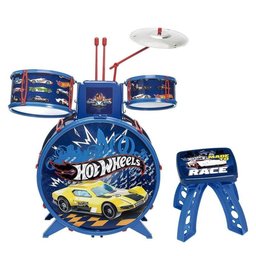 Bateria Infantil Radical com Banquinho - Hot Wheels - Fun - 3 Bateria Infantil Radical com Banquinho - Hot Wheels - Fun - 3