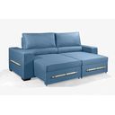 Ver imagem 3 de Sofá Retrátil e Reclinável 2.50m Estilo Estofados - Chayene com Softgel D33 Linho "azul"