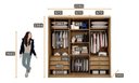 Ver imagem 5 de Guarda Roupa Casal 3 Portas 6 Gavetas - Medelim-cumaru - Móveis Novo Horizonte