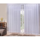Ver imagem 2 de Cortina Linho Tecido 8,00x2,30 para Trilho Suíço:branco