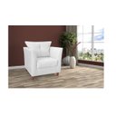 Ver imagem 3 de Poltrona Decorativa Isis Couro Marrom Pés Madeira Mz Decor