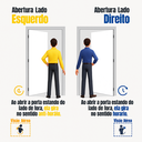 Ver imagem 3 de Porta de Abrir Madeira Amescla Lisa 2,10x0,72 Batente 11 C/ Fechadura Básica Lado Direito