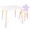 Kit Mesa e Cadeira Infantil Estrela - Lilás - 1
