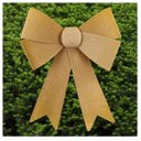 Ver imagem 1 de Kit 8 Enfeites Árvore Natal Laço Dourado Veludo 27cm