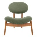 Ver imagem 5 de Poltrona Decorativa Yves Base Madeira Castanho Linho Verde Claro - Nexta Casa