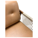 Ver imagem 4 de Poltrona Camenas em Madeira Maciça de Tauari Cor Pinhão Tecido Canela