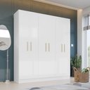 Ver imagem 7 de Guarda Roupa Casal Ipê 6 Portas Branco Fosco - Kits Paraná