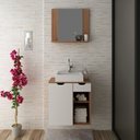 Ver imagem 1 de Gabinete para Banheiro com Espelheira e Prateleira BN3610