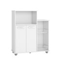 Ver imagem 1 de Balcão Armário Clean para Cozinha Multiuso com Fruteira e 2 Portas Branco