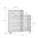 Ver imagem 3 de Balcão Armário Clean para Cozinha Multiuso com Fruteira e 2 Portas Branco