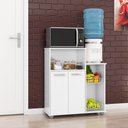 Ver imagem 2 de Balcão Armário Clean para Cozinha Multiuso com Fruteira e 2 Portas Branco