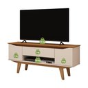 Ver imagem 4 de Rack para TV até 45 Polegadas Retrô 2 Portas 1 Gaveta 1,35m Arlus