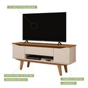 Ver imagem 5 de Rack para TV até 45 Polegadas Retrô 2 Portas 1 Gaveta 1,35m Arlus