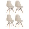 Kit 4 Cadeiras Charles Eames Eiffel Dsw - Base de Madeira Clara - Nude - 1
