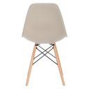 Ver imagem 4 de Kit 4 Cadeiras Charles Eames Eiffel Dsw - Base de Madeira Clara - Nude