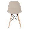 Kit 4 Cadeiras Charles Eames Eiffel Dsw - Base de Madeira Clara - Nude - 4