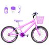 Bicicleta Infantil Aro 20 Aero + Kit Passeio Rosa e Violeta - 2