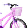 Bicicleta Infantil Aro 20 Aero + Kit Passeio Rosa e Violeta - 11