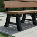 Ver imagem 4 de Banco em Madeira Plástica Ecológico para Jardim com Encosto