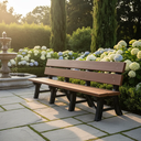 Ver imagem 2 de Banco em Madeira Plástica Ecológico para Jardim com Encosto