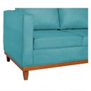 Ver imagem 5 de Sofá 3 Lugares Europa 180 cm Estilo Conforto e Elegância Suede Azul Turquesa - ADJ Decor