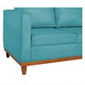 Sofá 3 Lugares Europa 180 cm Estilo Conforto e Elegância Suede Azul Turquesa - ADJ Decor - 5