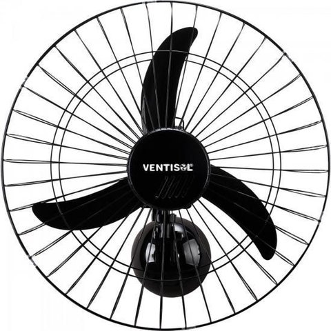 Ventilador de Parede Ventisol Oscilante 60cm Aço Preto Bivolt