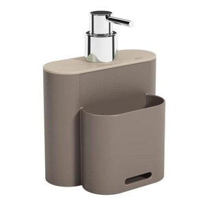 Dispenser Detergente e Bucha 500ml Flat Coza Cinza