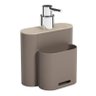 Dispenser Detergente e Bucha 500ml Flat Coza Cinza - 1
