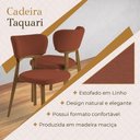 Ver imagem 2 de Cadeira Taquari Estrutura em Madeira Maciça Tecido Linho Terracota