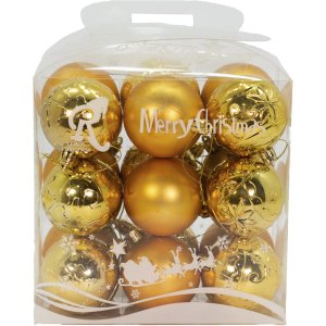 Kit 18 Bolas Árvore de Natal Decoração Maleta Natalina 55mm