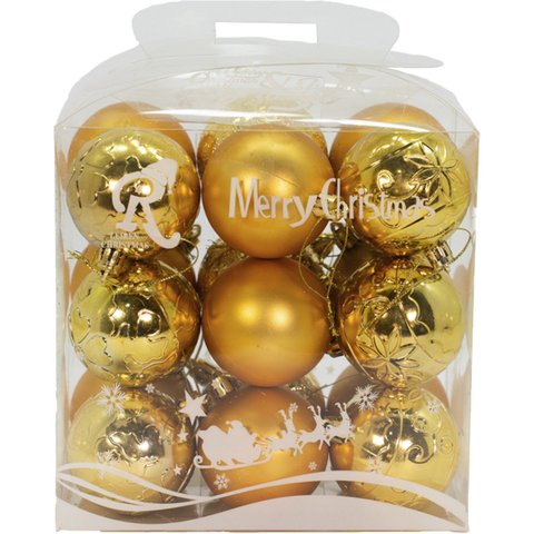 Kit 18 Bolas Árvore de Natal Decoração Maleta Natalina 55mm