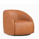 Ver imagem 2 de Poltrona Giratória 87cm Heidi Courino Caramelo - Sallar Home