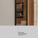 Ver mais imagens de Guarda Roupa Casal 4 Portas Vidro Reflecta e 4 Gavetas Laredo - Amêndola/nude Prime Tx