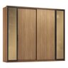 Guarda Roupa Casal 4 Portas Vidro Reflecta e 4 Gavetas Laredo - Amêndola/nude Prime Tx - 10