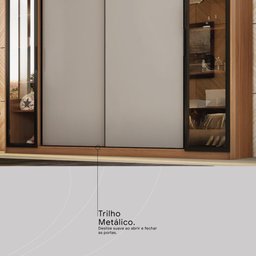 Guarda Roupa Casal 4 Portas Vidro Reflecta e 4 Gavetas Laredo - Amêndola/nude Prime Tx - 9