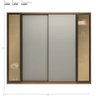 Guarda Roupa Casal 4 Portas Vidro Reflecta e 4 Gavetas Laredo - Amêndola/nude Prime Tx - 2