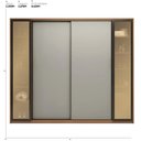 Ver imagem 2 de Guarda Roupa Casal 4 Portas Vidro Reflecta e 4 Gavetas Laredo - Amêndola/nude Prime Tx