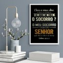 Ver imagem 2 de Quadro Salmo 121- o Socorro Vem do Senhor 45x34cm:madeira Branca