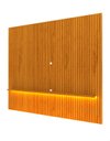 Ver imagem 1 de Painel para TV Ripado com LED Serena 230 cm Sala Madeira