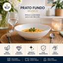 Ver mais imagens de Jogo de Pratos Fundos Essenza 2 Peças Vidro Opalino Branco Profissional Rojemac